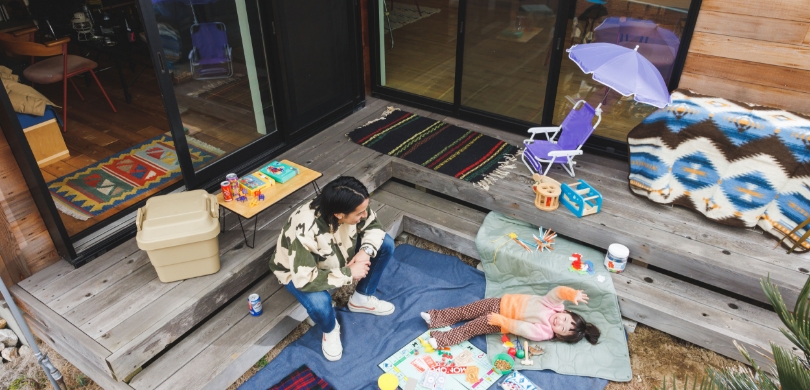 ZERO-CUBE FREAK'Sのウッドデッキ